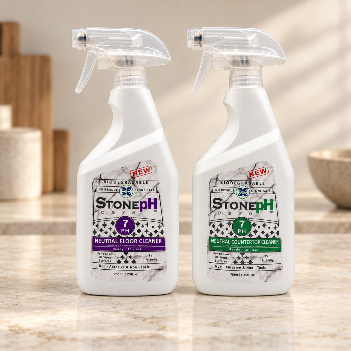StonePH Dynamic Duo — Floor + Countertop Cleaner Set